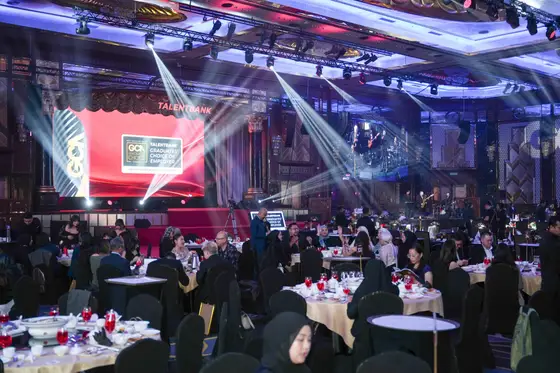 The stage at the gala